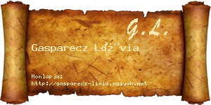 Gasparecz Lívia névjegykártya